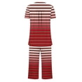 thumbnail image 4 of Jamicy Pyjama Confortable pour Femmes Ensemble Mode Décontracté Ample Imprimé Col Rond Boutonné Manches Courtes avec Pantalon Court Ensemble de Pyjama pour Femmes, 4 of 5
