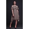 thumbnail image 2 of Bimba Damask Printed Womens Cold Shoulder Tunic Party Round Neck Shift Dress-Large, 2 of 6