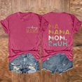 thumbnail image 1 of Meichang Hauts d'Été Décontractés pour Femmes T-Shirts Graphiques à Lettres Recto-Verso Garçon Mama Ma Mama Mom Bruh Chandails Tees Manches Courtes Col Rond Hauts Rose Vif P, 1 of 3