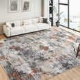 thumbnail image 1 of Twister.CK Washable Abstract Area Rug, 6' x 9' Boho Living Room Bedroom Rug Modern Non-Slip Non-Shedding Low Pile Throw Rug for Dining Room Home, Gray, 1 of 7