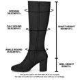 thumbnail image 2 of Unique Bargains Bottes Hauteur Genou à Talon Bloc à Bout Rond pour Femmes, 2 of 6