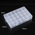 thumbnail image 4 of Yeacher Transparent Large 24 Grids Adjustable Plastic Storage Containers Jewelry Bead Bathroom Accessories Tools Organizer Box, 4 of 8