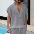 thumbnail image 1 of Styesk Tank Tops Men Men's Solid Color Easy With Camisole And Sleeveless V-neck, 1 of 9