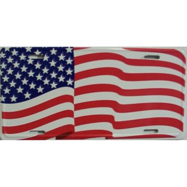 America Flag License Plate