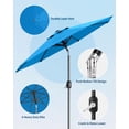 thumbnail image 4 of Parasol de Patio Extérieur 9 Pi avec Manivelle, Évent Coupe-Vent à Double Couche et Inclinaison à Bouton-Poussoir, Protection UV, Imperméable, Conception Robuste à 8 Baleines pour Terrasse, Piscine, Jardin, 4 of 7