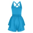 thumbnail image 3 of Mrat Combinaisons de Course pour Femmes Sans Manches une-Pièce Robes de Tennis Athlétiques Robe Courte d'Entraînement Combinaisons d'Exercice avec Shorts Intégrés S-67 Bleu Pâle S, 3 of 5