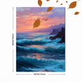 thumbnail image 3 of Qisvanset Night Storm Ocean Canvas Print 12x16 Inch Study Room Decor, 3 of 8