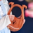 thumbnail image 2 of Amdohai 16-String Wooden Lyre Harp Resonance Box String Instrument with, 2 of 7