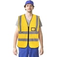 thumbnail image 1 of TopLLC Men's Safe Vest, High Visibility Protective Work Clothes, Outdoor Work Belt, Reflective Strip, 1 of 3