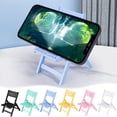thumbnail image 2 of WLOELOEW Pink Chair Shape Phone Stand Bracket For Office Desk To Elevate Mobile Phones Plastic Lightweight Pink, 2 of 2