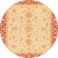 thumbnail image 1 of Ahgly Company Indoor Round Abstract Mustard Yellow Oriental Area Rugs, 6' Round, 1 of 6
