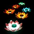 thumbnail image 2 of Solar Lamp Lotus Light EVA Pool Landscape Flower Floating Outdoor Decoration Night Pond LED Wishing Garden Decor, 2 of 5