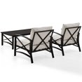 thumbnail image 4 of Crosley Furniture Kaplan 3Pc Fabric Conversation Set in Oil Bronze/Oatmeal, 4 of 7