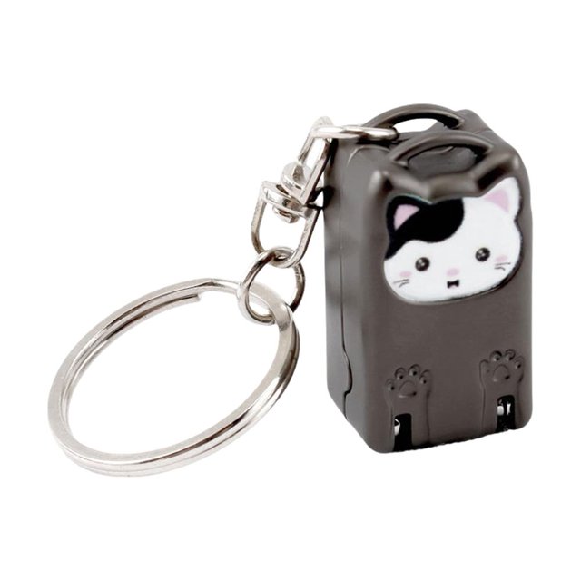 Folding Box Nail Clippers, Cat Pattern Stainless Steel Mini Nail Cutter with Keyring, Flip Open Finish Mini Size Folding Box Nail Clippers, Cute Nail Clippers That Can Be Carried Around K2K1