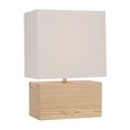 thumbnail image 1 of Hometrends 14.5in Rectangular Faux Blonde Wood Accent Lamp, 1 of 1