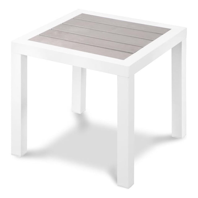 Meridian Furniture Nizuc Table d'Appoint de Patio Extérieur en Bois Gris