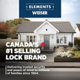 thumbnail image 5 of Weiser Safe Lock Regina Chrome Satiné Bouton de porte extérieure/poignée d’entrée avec clé, 5 of 5