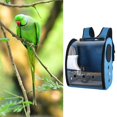 thumbnail image 4 of lionlar Bird Backpack Pet Backpack Non-Slip Floor Cushion Travel Parrot Cage Light Clear Blue, 4 of 8