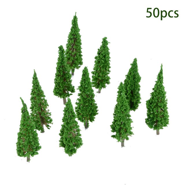 50X Arbres Modèle Train Chemin de Fer -Diorama de Jeu de Guerre -Paysage Échelle HO -OO