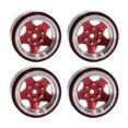 thumbnail image 2 of Milaget 4 Pieces 1.3 Inches Beadlock Wheel Rim for FMS Ascent-18 1: 18 RC Car Sturdy Red, 2 of 6