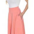 thumbnail image 3 of White Mark Jupe Midi Évasée pour Femme, Corail, TG, 3 of 6