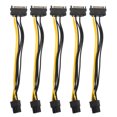 thumbnail image 1 of 5 Pcs Câble d'Extension de Carte Graphique 15 Broches SATA vers 6 Broches Accessoire de Cordon PCI-E, 1 of 8