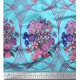 thumbnail image 1 of Soimoi Polyester Crepe Fabric Geometric & Flower Artistic Decor Fabric Printed Yard 52 Inch Wide, 1 of 3