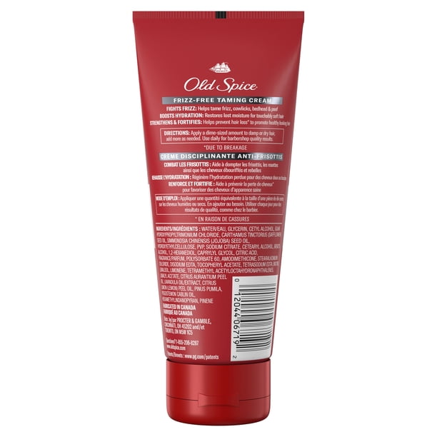 Old Spice Frizz-Free Taming Cream, Healthy & Strong with Vitamin E