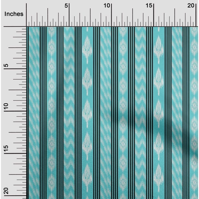 oneOone Cotton Silk Fabric Stripe Ikat Decor Fabric Printed BTY 42 Inch Wide