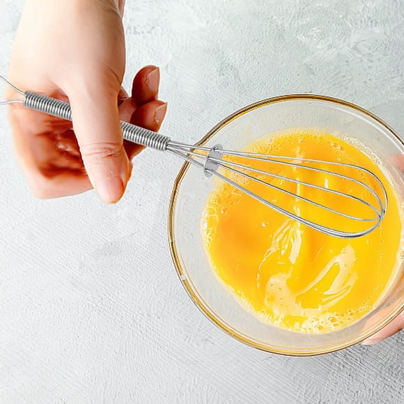 XiYing Manual Crank Egg Whisk Handheld Rotary Beater Stainless Steel Wire Whisk Semi Automatic Hand Stirrer for Blending Whisking Beating