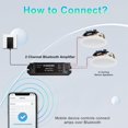 thumbnail image 2 of haoqian 4-Inch Bluetooth Ceiling Speaker Complete System with A 2-Channel Amplifier, 240W Max Power Output Pair - Perfect for Clear Sound in Living Room, Office, Kitchen, Basement & Covered Patio, 2 of 4