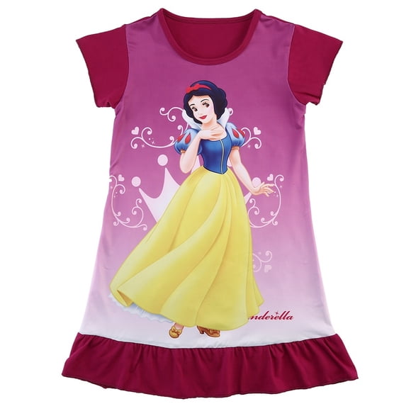 Casual Child Kids Girl Cartoon Mermaid Short Sleeve Princess Casual Tutu Dress Clothes