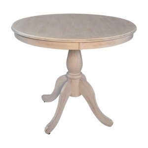 Pemberly Row Contemporain 36" Table à manger ronde en Whitewash