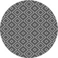 thumbnail image 1 of Ahgly Company Machine Washable Indoor Round Transitional Black Area Rugs, 8' Round, 1 of 7