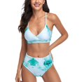 thumbnail image 4 of Split Bikini, Polyester Elastic Bikini Bathing Suit  For Beach, 4 of 5