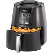 3.8L Digital Air Fryer with Crisper Plate and Multi-Layer Rack, Oil Less Electric Hot Air Fryer with Nonstick Basket, Programmable Control Panel, 1550W Countertop Cooker for Home Kitchen,Black