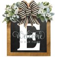 thumbnail image 2 of YAOMOBB Hanging Pendant Farmhouse Front Door Wreath Personalized Welcome Sign, 2 of 6