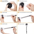 thumbnail image 3 of jesticaly 2Pcs Stainless Solar LED Lawn Lamp IP44 Outdoor Garden Pathway Landscape Lamp Warm White 1Set, 3 of 6