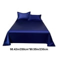 thumbnail image 3 of weibbin Ice Silk Bed Sheet Pillow Case 3 Piece Set And Luxurious Soft Ice Silk Bed Sheet Suitable For All Seasons Cool Ice Silk Fabric Machine Washable, 3 of 9
