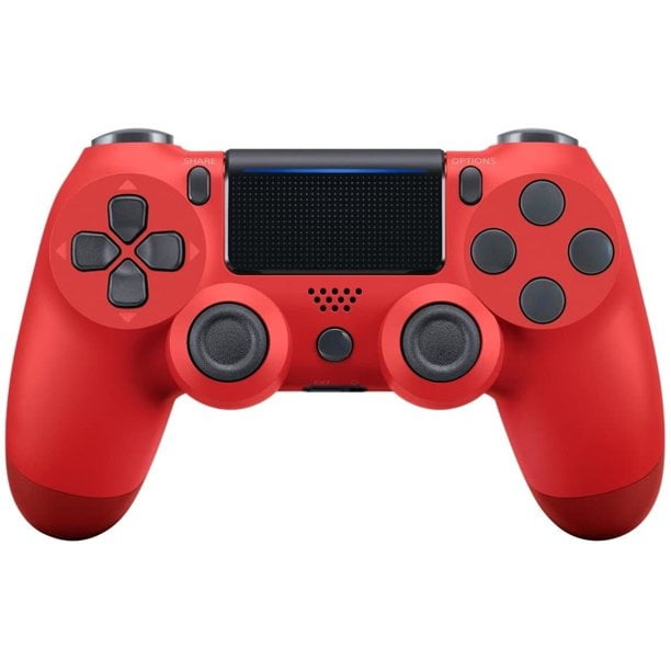 Manette Sans Fil pour PS4, Magma Red avec Bâtons Analogiques Doubles Améliorés et Sensibilité au Déclenchement, Pavé multi-touch Orienté vers l'Avant et Clicable, Haut-Parleur Intégré et Prise Casque Stéréo, recharge USB via PS4 Ou Chargeur standard; compatible PS4 et PC et Souvent Utilisé pour la Lecture à Distance.