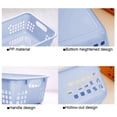 thumbnail image 4 of Plastic Storage Basket Small Desktop Storage Basket, Plastic European Blue Remote Control Storage Box, Household Drainage Basket, 4 of 6