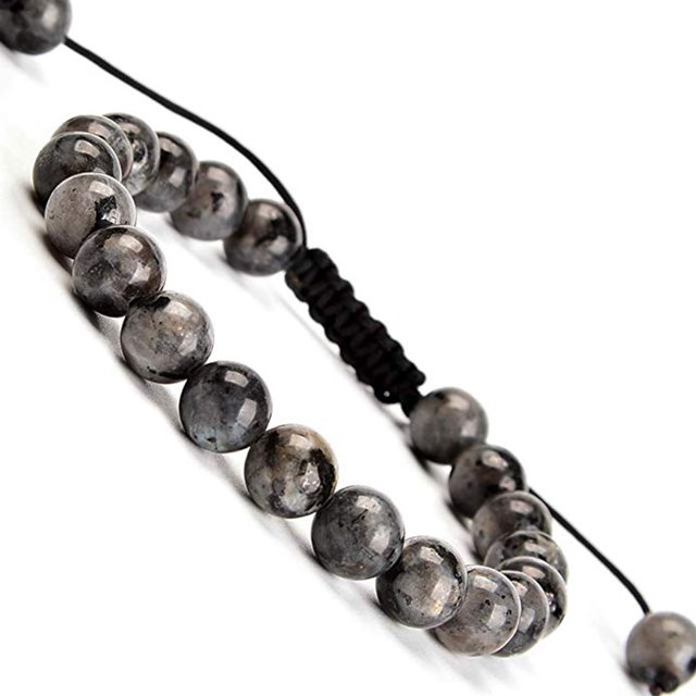 Massive Beads Natural Healing Power Gemstone Crystal Beads Unisex Adjustable Macrame Bracelets 8mm - Style13