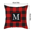 thumbnail image 3 of Yhmxh Pillow Covers Throw Pillow Covers Pillow Protector Twenty Six Letters Christmas Pillowcase Peach Skin Print Cushion Cover Plaid Cushion Pillowcase Peach Skin Pillowcase, 3 of 3
