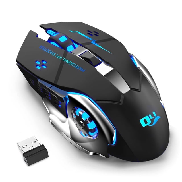 YOPTOP Wireless Gaming Mouse Rechargeable USB 2.4G Computer Ergonomic Optical Mice for PC Laptop Desktop Windows Mac Silent,type_e