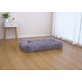 thumbnail image 4 of Home4Cat Large Rectangle Cloud-Soft Plush Dog Bed with Anti-Slip Bottom, Gray,37.8" x 22", 4 of 5