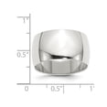 thumbnail image 2 of Mens Sterling Silver 12mm Wedding Band Ring, 2 of 5