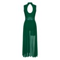 thumbnail image 4 of TSSOE Costumes de Danse Lyrique pour Femmes Robes de Danse Contemporaine en Strass Pailletées Vert TG, 4 of 7