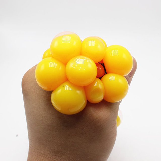 Anti Stress Ball Grape Ball Fun Splat Grape Grape stress ball Venting Toy Squeeze Reliever Toy Gadgets Random Color