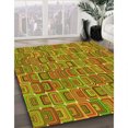 thumbnail image 3 of Ahgly Tapis Rond Lavable en Machine Intérieur Transitionnel Vert Pistache, 5 Pieds Rond, 3 of 7