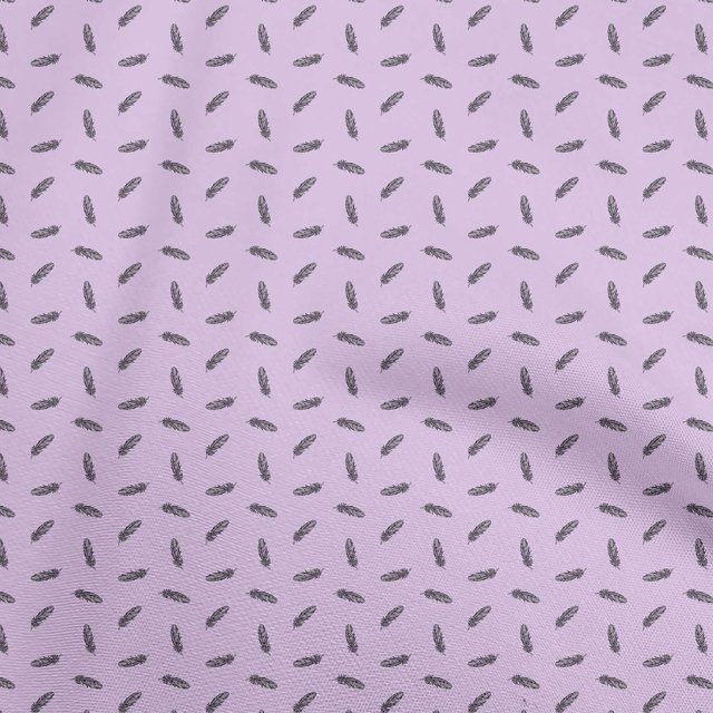 oneOone Georgette Viscose Mauve Fabric Retro Feather Sewing Craft Projects Fabric Prints By Yard 42 Inch Wide